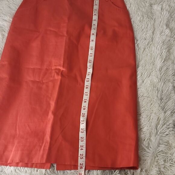 J.Crew Pink Cotton Lined Midi  Skirt Size 4 - Picture 5 of 6
